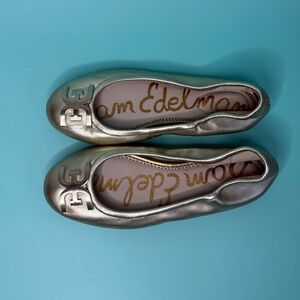 Sam Edelman Metallic Gold Flats